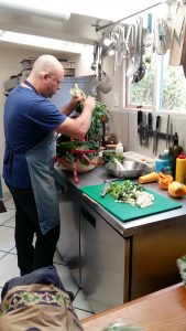 Chef Steve Oldroyd in his kitchen, Hebron Guesthouse, Citrusdal