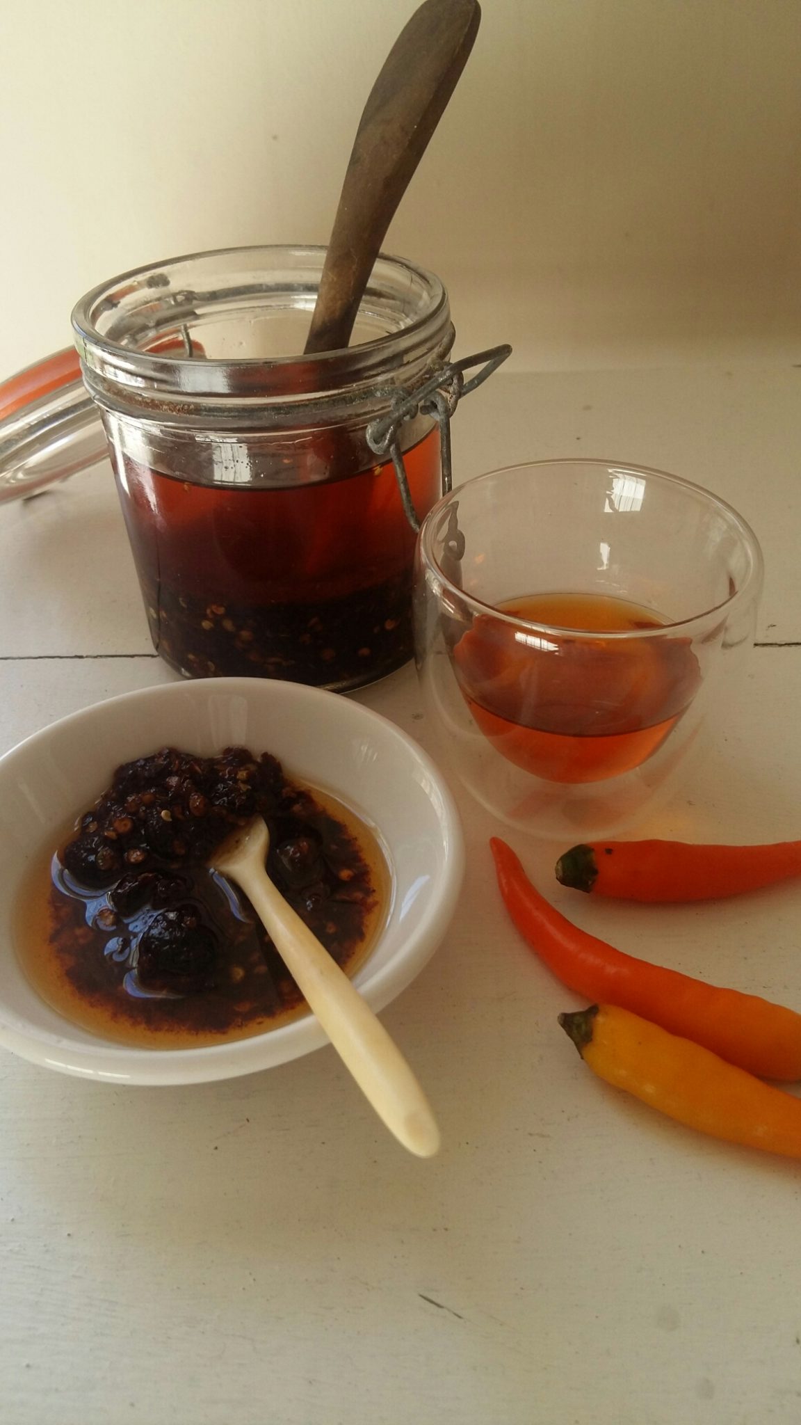Rich umami tang: spicy roast chilli oil with fermented black beans, garlic and shrimp paste