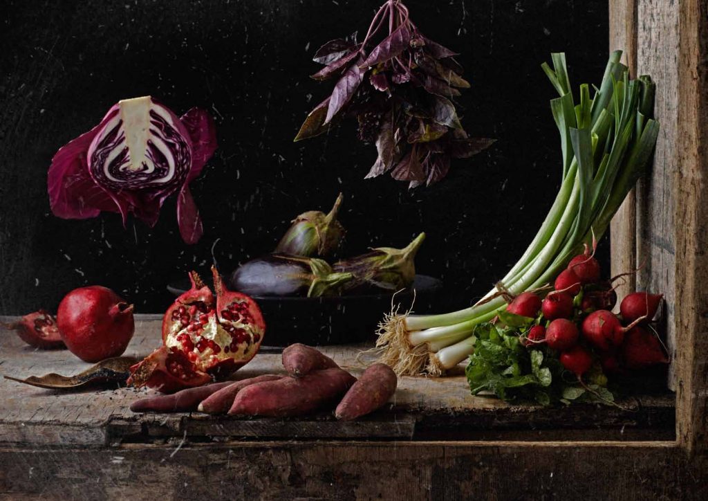 Still life from Winter Menu at Hemelhuijs styled by Jacques Erasmus. Photo Mickey Hoyle