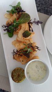 Light and crispy salt and pepper calamari, Botany Cafe, The President Hotel