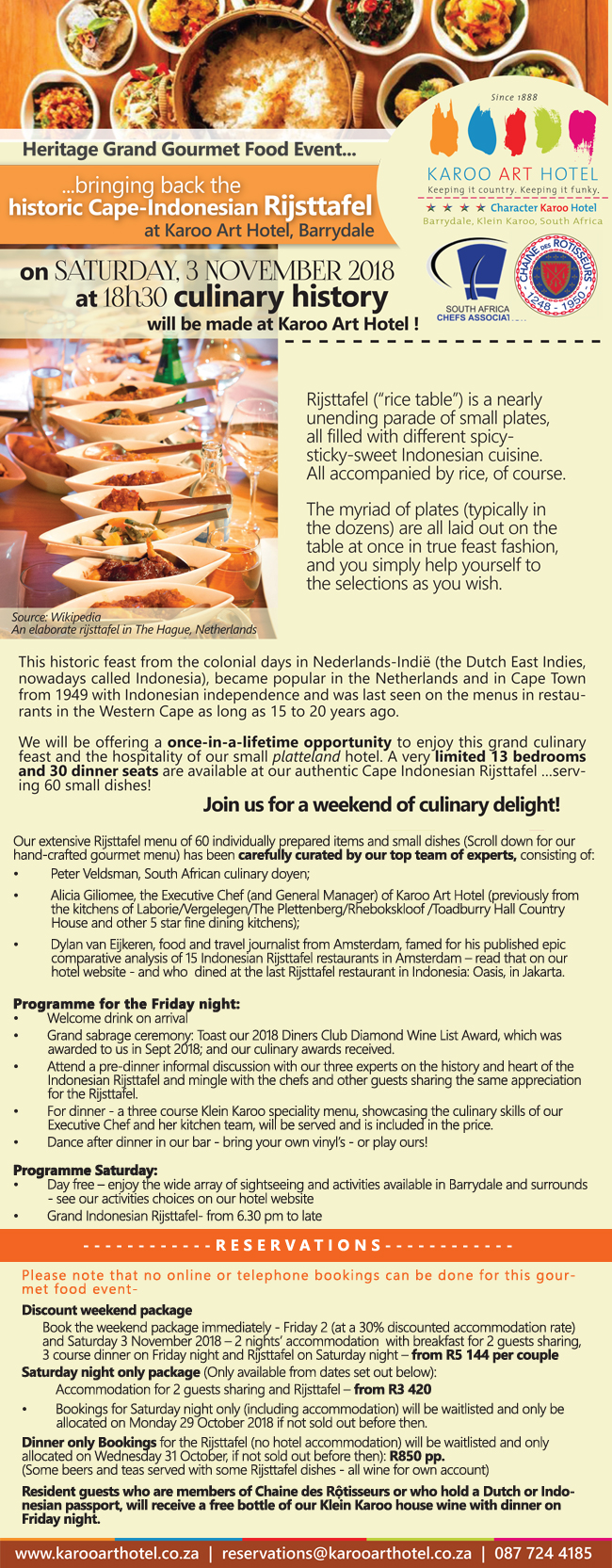 rijstafel flyer sonia cabano blog eatdrinkcapetown